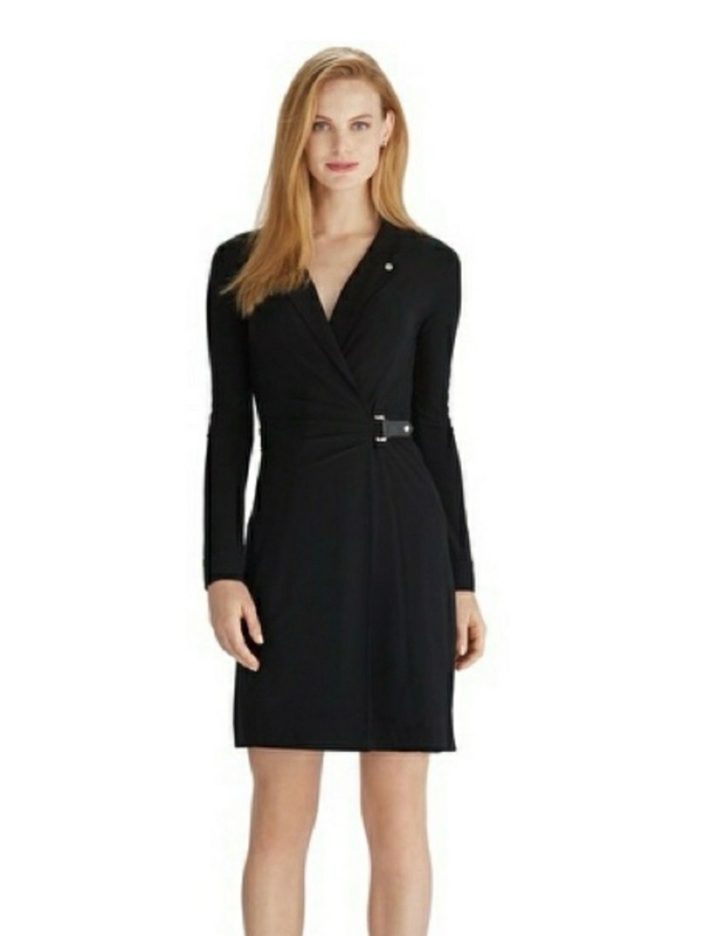 WHBM White House Black Market Sexy Collared Wrap Dress 12